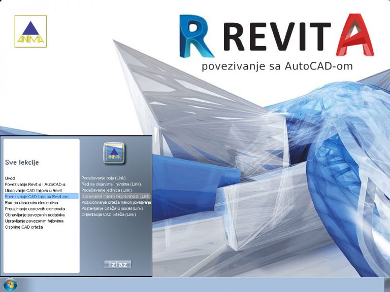 Revit – povezivanje sa AutoCAD-om